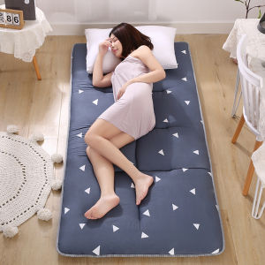 Modern Simple Folding Nap Mat Office Student Dormitory Ground Sleeping Mattress Children Kindergarten Rest Pad Cotton Fabric