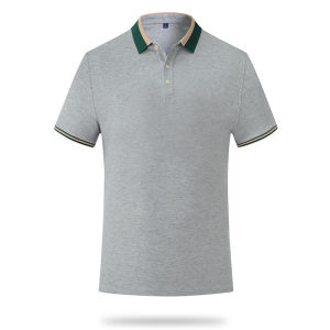 เสื้อโปโลผ้าไหมน้ำแข็งแขนสั้นพิมพ์โลโก้ฤดูร้อนเสื้อยืดวัฒนธรรมเสื้อทำงานร้านกาแฟเสื้อผ้าทำงานแบบปรับแต่งได้สำหรับเยาวชน