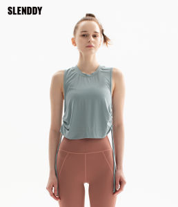 เสื้อกีฬาแขนสั้นสำหรับผู้หญิงเสื้อโยคะฟิตเนสแห้งเร็วสำหรับฤดูใบไม้ร่วงเสื้อยืดแขนกุด s1007