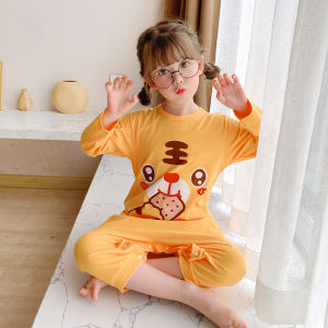 Summer Modal Kids Pajamas One-Piece Spring & Fall Thin Girl Boys Baby Summer Baby Homewear Air Conditioning Clothes
