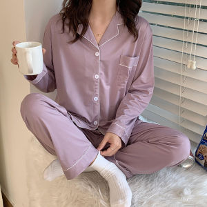 Pure Cotton Long Sleeve Sleepwear Womens Casual Home Clothes Set Sweet External Wear Korean Style Spring Autumn Winter