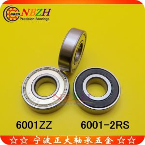 Precision Ball Bearing S6001ZZ 6001ZZ 6001-2RS for Bicycle Mask Machine Deep Groove Ball Bearing Single Row Standard Part