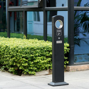 Creative Vertical Stainless Steel Outdoor Ashtray Column Smoking Area Smoke Extinguishing Public Health Service Facility