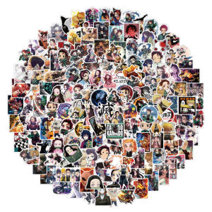 600 Sheets Kimetsu No Yaiba Stickers Tanjirou Nezuko Shanyi Luggage Mobile Phone Tablet Water Cup DIY Waterproof Paste