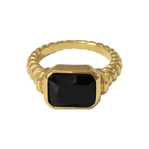 Retro Diamonds Titanium Steel Plated 18K Female Trend Gold Gem