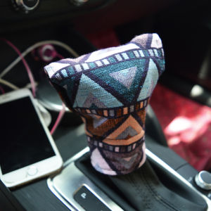 Universal Seasonal Linen Car Seat Cushion Single Piece Dolphin Geometric Pattern Comfortable Carriage Natural Fiber Filling