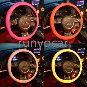 Silicone Car Steering Wheel Cover Non Slip Wear-Resistant Silica Gel Steering Wheel Set All Year Round Neutral Steering Wheel Cover