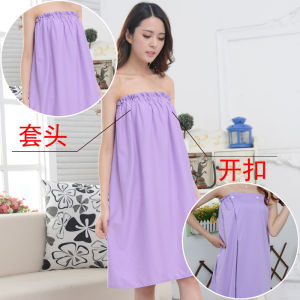 Pure Cotton Bath Robe Beauty Salon Sleepwear Spring Summer Wrap Chest Tube Top Bath Skirt Towel for Women Home Comfortable