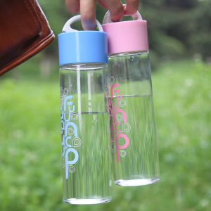 แก้วอวกาศ fuguang แก้วน้ำแบบพกพาแก้วพลาสติกแก้วแบบพกพามีฝาปิดแบบสร้างสรรค์สำหรับคู่รักแก้วน้ำแบบใสสำหรับนักเรียนและเด็ก