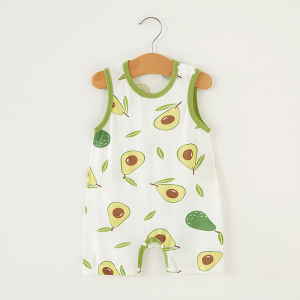 Baby Summer Jumpsuit Vest Sleeveless Baby Boy Cotton Female Kids Rompers Thin Pajamas Baby Summer Clothing