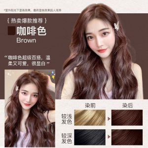 Tongrentang Bubble Hair Dye Plant Pure Yixihei Hair Dye Tawny Natural Non-Stimulation Authentic Foam Hair Color Cream for Women