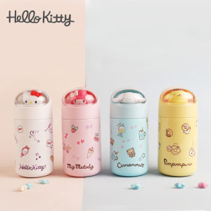 Adorable Sanrio Dolls Insulated Mug Cute Meow Cat Travel Stainless Steel Water Bottle Mini Size Japanese Style Beverage Container