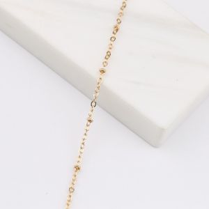 Maintains Color KC Gold O-Shaped Chain Sub Gilded Copper Plated Real Gold Tassel Necklace Bracelet Extension Chain DIY Handmade Material Chain