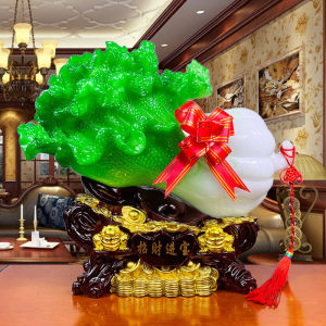 Bring In Wealth and Treasure: Jade Cabbage Decoration & Golden Toad Home Decor