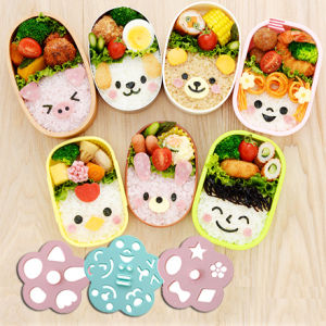 Japanese Arnest Cute Expression Cutting Template Seaweed Knurling Tool Sushi Rice Ball Bento Decoration Mold