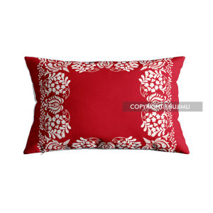 หมอนกอดในห้องแต่งงานสีแดงเบาะอิงสำหรับงานแต่งงานหรูหราเบาๆสไตล์จีนหมอนพิงโซฟาห้องนั่งเล่นหมอนรองเอวสำหรับหน้าต่างเบย์หมอนห้องตัวอย่าง