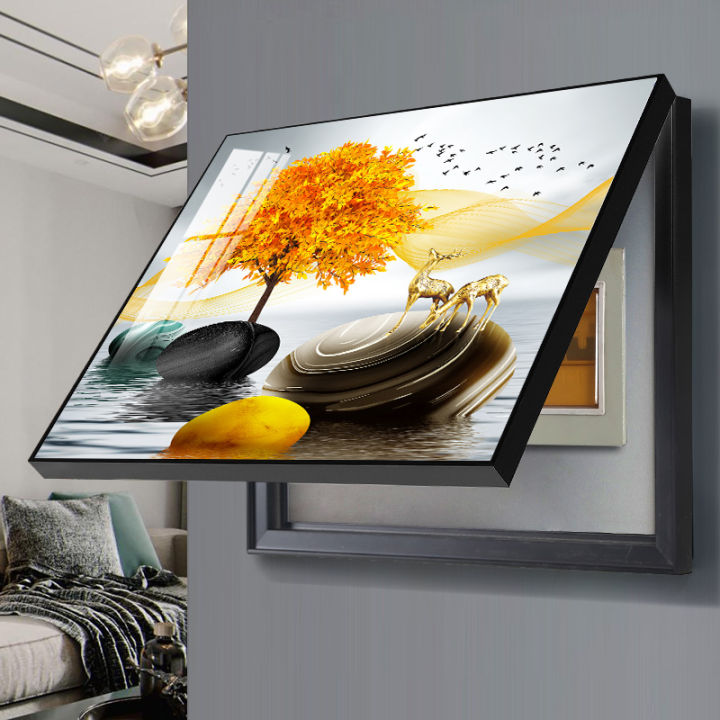 Modern Minimalist Meter Box Decorative Painting PunchFree Blocking Wall Painting Meter Box