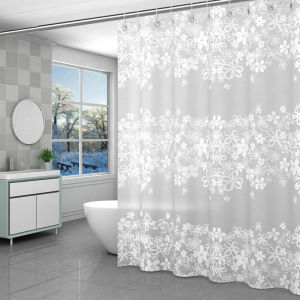 Bathroom Water-Repellent Cloth Shower Curtain Set Punch-Free Magnetic Bath Bathroom Curtain Partition Curtain Curtain