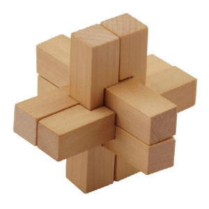 Middle School Mathematics Geometric Thinking Teaching Aids School Science and Technology Museum Creative Student Science and Education Puncture Burr Puzzle Gift for the Elderly