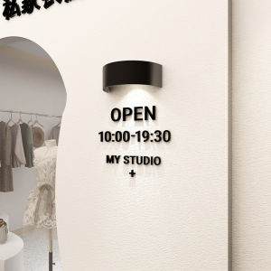 Modern Minimalist Acrylic Wall Stickers for Womens Clothing Store Decor Attractive 3D Logo Shop Name Business Hours