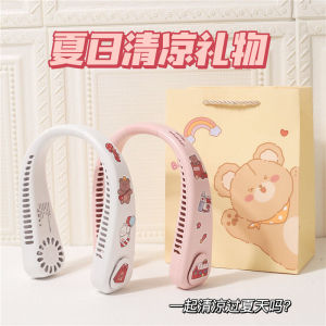 Portable Neck Hanging Mini Silent Fan for Students Children Small Size USB Digital Accessory by Other Brand Plastic Material