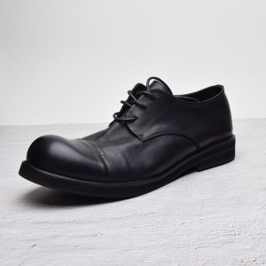 CustomMade HandWoven Leisure Brogue Mens Shoes Cowhide Boots BritishStyle Retro Hairstylist Chaplin Retro Oxford Shoes