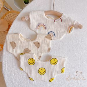 Baby Cotton Gauze Small Bibs Saliva Towel Baby Boy Milk Spilt Bib Newborn Girl Scarf Summer Waterproof