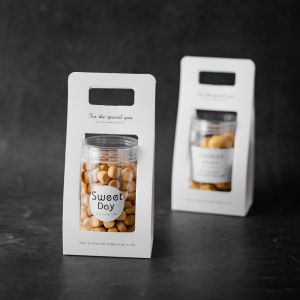 Transparent Plastic Cookie Packaging Box Candy Sealed Bottle Jar Snowflake Snack Bar Toffee Sugar Date Fruit Candy Packaging