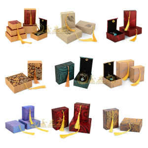 New Jewelry Satin Fabric Packaging Box Tassel Bracelet Box Buddha Beads Bracelet Box Pendant Box Pendant Box Bracelet Box