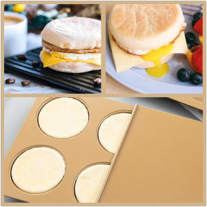 6 with Lid Burger Press British Muffin Loaf Form Cake Hamburger Red Bean Cake McMuffin Baking Tray Baking at Home