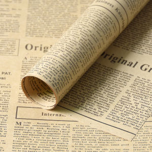 กระดาษคราฟท์ภาษาอังกฤษแนววินเทจสำหรับหนังสือพิมพ์แนวอาร์ตๆกระดาษห่อของขวัญดอกไม้กระดาษวอลเปเปอร์มีสไตล์เฉพาะตัว INS วัสดุพื้นหลังสำหรับถ่ายภาพ