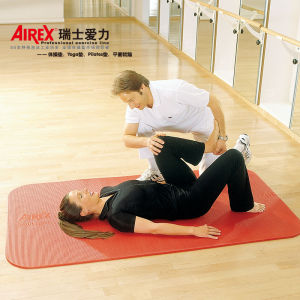 Airex Professional Yoga Mat for Beginners Fitness Red Pilates Recovery Mat 15mm Special Foam Extrusion Stripe Pattern