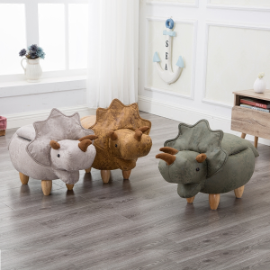 Creative Solid Wood Stool Dinosaur Stool Storage Low Stool Shoes Changing Stool Sofa Stool Designer Furniture Storage Footstool