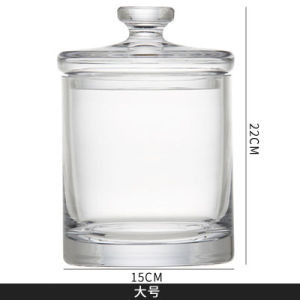 Langyan Original Storage Jar Decoration European Transparent Glass Jar Creative Cotton Swab Cotton Stick Storage Tank Candy Box Decoration