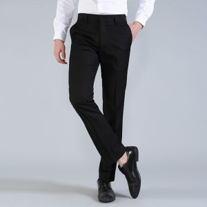 Black Slim-Fitting Iron-Free Business Working Business Suit