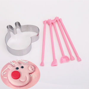 Pig Stainless Steel Steamed Bread Cutter Cartoon Fruit and Vegetable Buns Mold Stainless Steel Biscuit Fondant