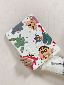 เคสซิลิโคน Apple iPad pro 2021 Mini 6 ลายการ์ตูน พร้อมช่องใส่ปากกา ปกป้องแบบพับสามครั้ง โปร่งใส บางเฉียบ