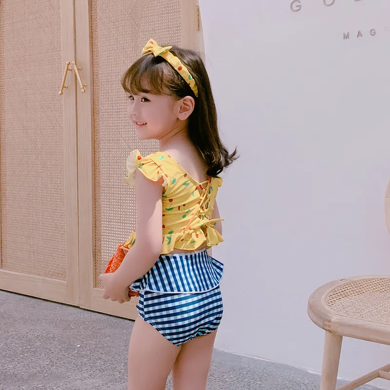 2019 new girls swimsuit big and small children Korean children