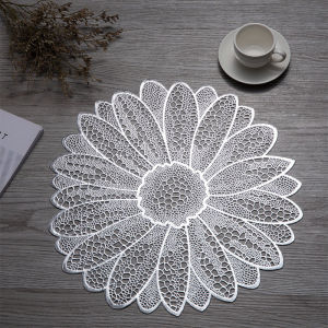 American Placemat Light Luxury Golden Hollow Thermal Shielded Table Mat Non-Slip Coffee Table Decorative Pad Tray Mat Desktop Decoration Mat
