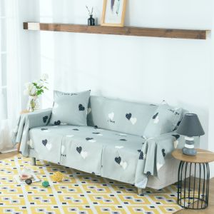 Simple Modern Full-Coverage Sofa Cover Cloth Artistic Home Fabric Sofa Sheets Dustproof Protector Velvet Material Floral Pattern