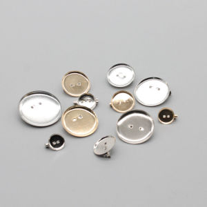 Handmade DIY Pearl round Brooch Pin Fastener Sweater Badge Fixed Buckle Empty Holder Brooch Pin Womens Fashion Jewelry