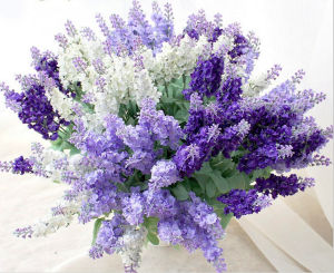 Provence Artificial Flower Home Living Room Dining Table Decoration Decoration Props Purple Fake Flower Silk Flower Lavender