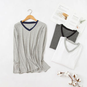Modal Long-Sleeved Home Mens Old Man Shirt Autumn Clothes