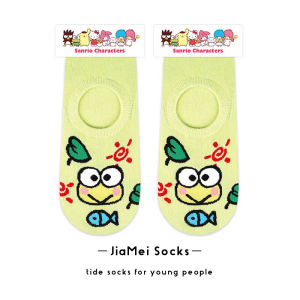 Hello Kitty Clow M Womens Keroppi Pom Pom Purin Ankle Socks