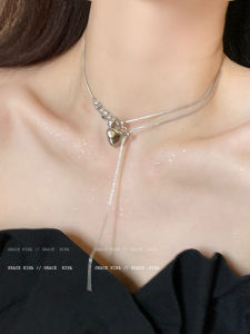 Trendy Minimalist Heart Bead Necklace Womens Summer Clavicle Chain New Design Sensation Fashion Jewelry Accessory