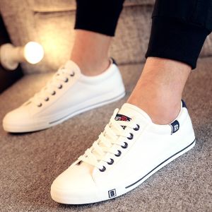 Renben Summer Korean Style Low Ankle Flats Board Shoes Mens and Womens Couple Large Size Shoes White Canvas Shoes Breathable Mens Youth Shoes