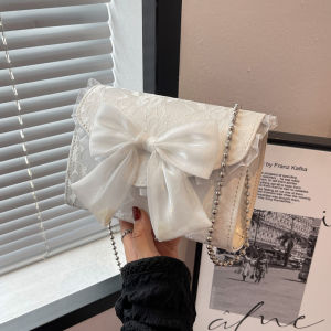 Fashionable Butterfly Knot Chain Crossbody Bag Womens Mini Square Bag Student High-End Sensation Summer 2025 New Style Handbag