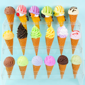Artificial Ice Cream Model Fruit Cone Ice Cream Refridgerator Magnets Window Display Ornaments Decorative Shooting Props