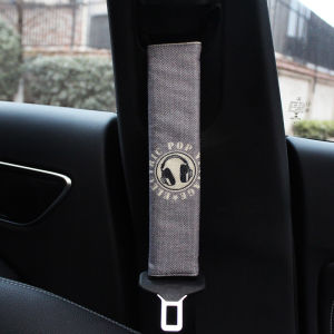 Cartoon Cute Sub-Cotton and Linen Car Safety Belt Shoulder Pad Cover Small Set Interior Trim Four Seasons Universal Car Products One Pair Price