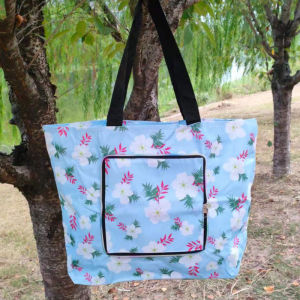 Túi Mua Sắm Chống Thấm Nước Dày Có Khóa Kéo Dung Tích Lớn Túi Đựng Đồ Di Động Thân Thiện Với Môi Trường Có Thể Gập Lại Túi Đựng Rác